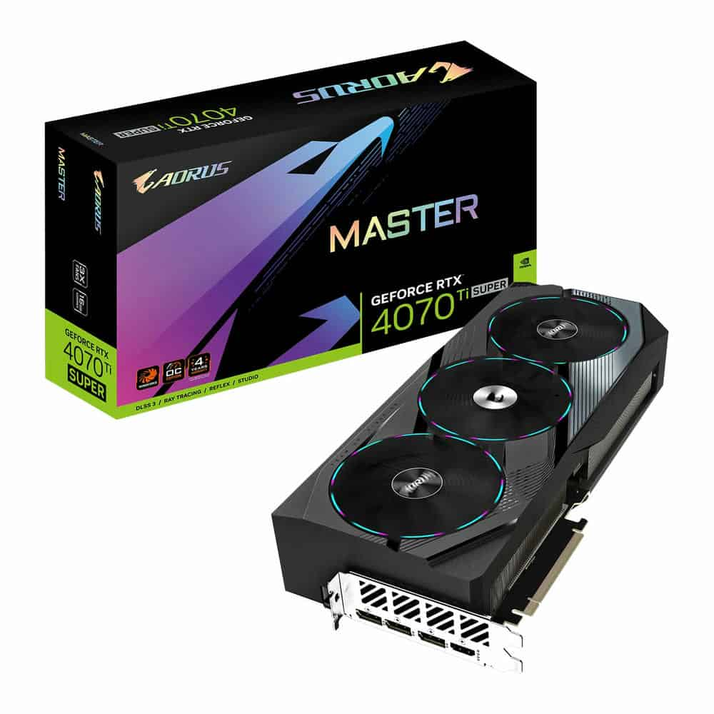 Gigabyte NVIDIA GeForce RTX 4070 Ti SUPER 16GB AORUS MASTER Ada Lovelace Graphics Card